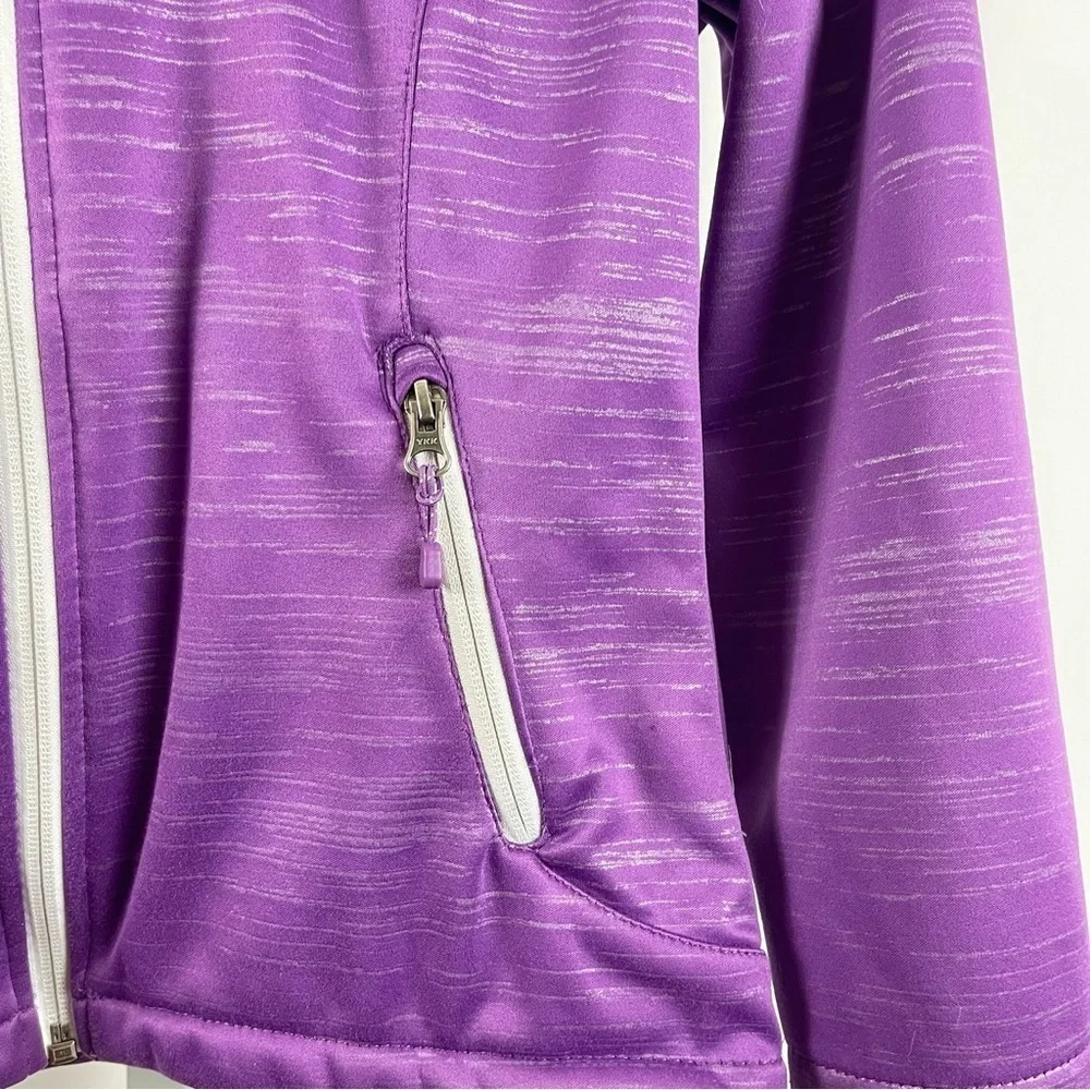 Snozu Medium 10/12 Winter Snow Jacket Fleece Hooded Thumb Holes Warm Soft Shell